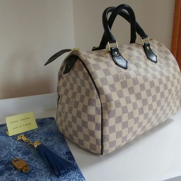 Louis Vuitton Speedy 30 Damier Azur (DA) Dyed Navy