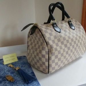 Louis Vuitton Speedy 30 Damier Azur (DA) Dyed Navy