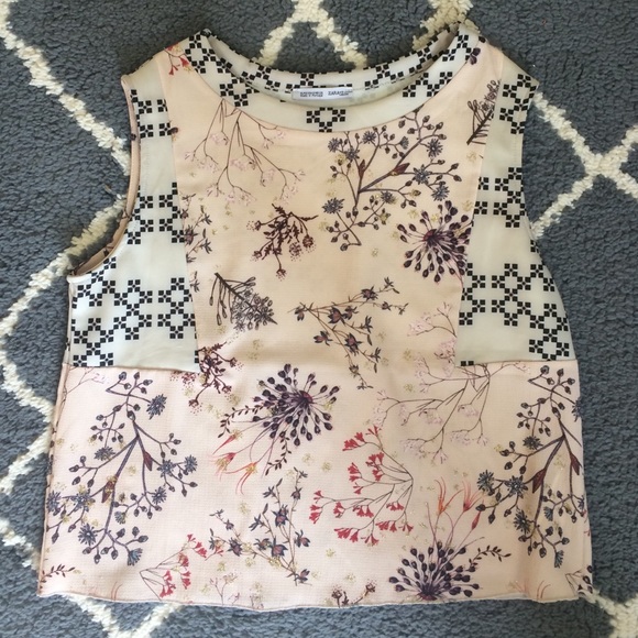 Zara floral crop top