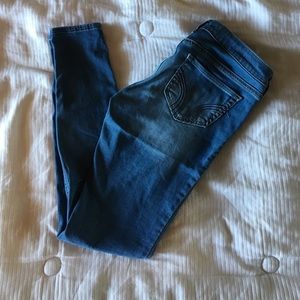 Hollister dark wash jeggings.
