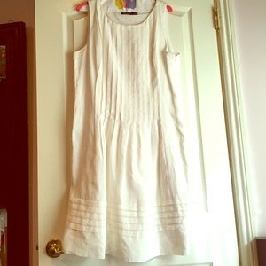 Flattering White Linen Dress
