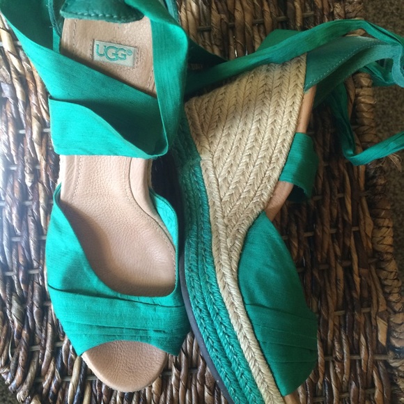 UGG Wedges - Rope and Green