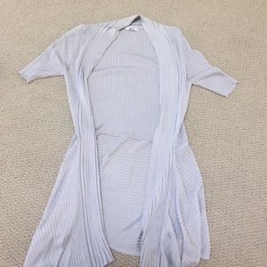 Silver opened cardigan!