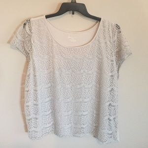 Lane Bryant 22/24 Plus Size Lace Overlay Top