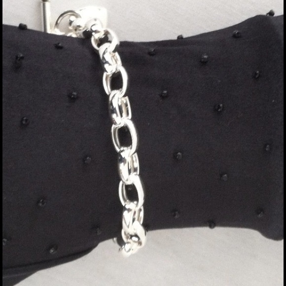 🤍 8" Sterling Toggle w Heart Charm Bracelet - Picture 3 of 3