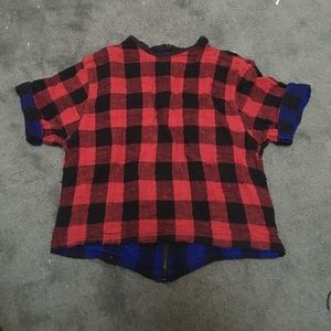 Rag & Bone red and black check top