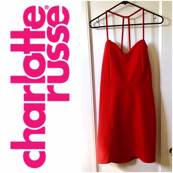 Charlotte Russe Red Sleeveless Party Dress