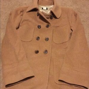 J crew peacoat in camel