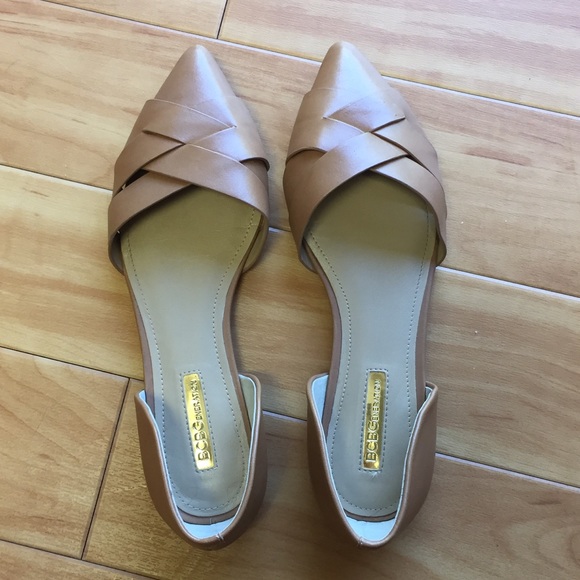 BCBGeneration Tan Leather Flat