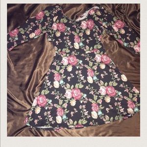 Plus Size Floral Skater Dress