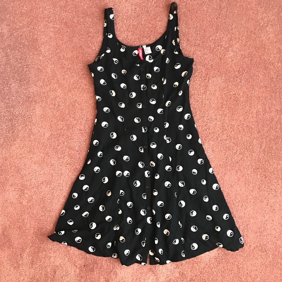 H&M yin yang print dress