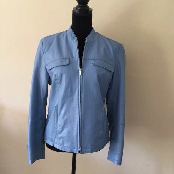 Jackets & Blazers - 🎁 Leather Jacket- Powder Blue