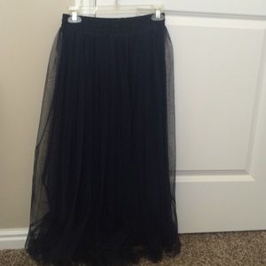 Navy tulle skirt