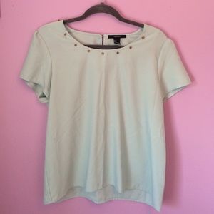 Studded Collar Baby Doll Top