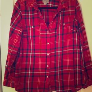 Red flannel shirt