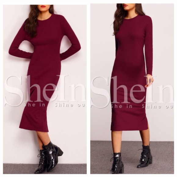 red maxi dress shein