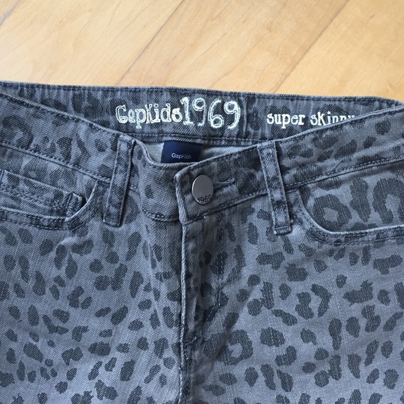 Gap 1969 Leopard Print Jeans size 7 Reg - Picture 2 of 4