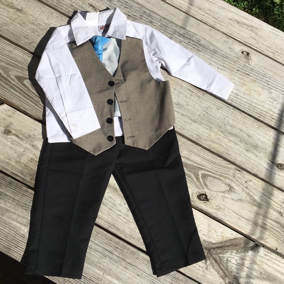 Boys size 2T dress pants/shirt/vest/tie