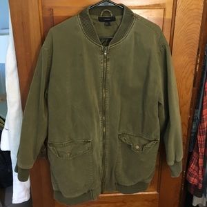 Forever 21 longline bomber jacket