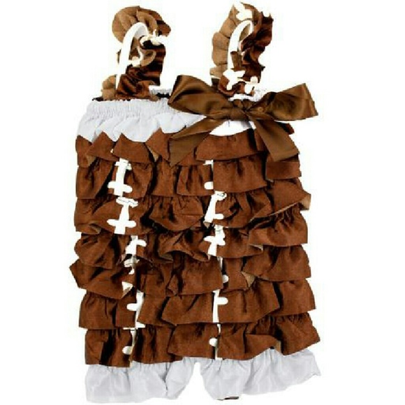 Spirit Wear Football Satin Romper 2T/4T. (ONLY)