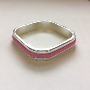 Silver Hair Square Hair Tie Bracelet