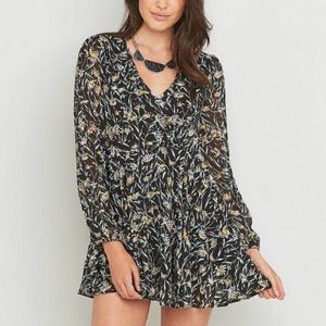 kimchi blue gray poppy floral dress