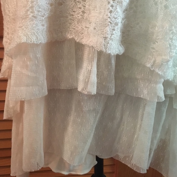 NWT Free People Layered Batwing Top w/Lace - Picture 4 of 4