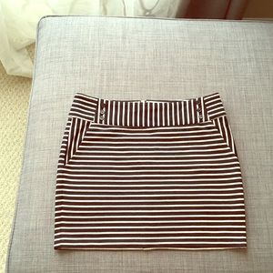 Black & white striped skirt
