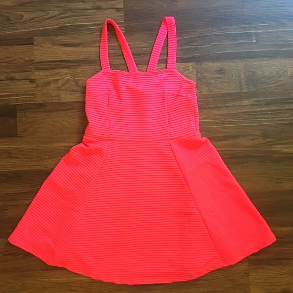 Hot pink skater dress