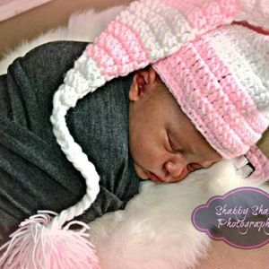 Strawberries & Cream Sleeper Hat (OS)