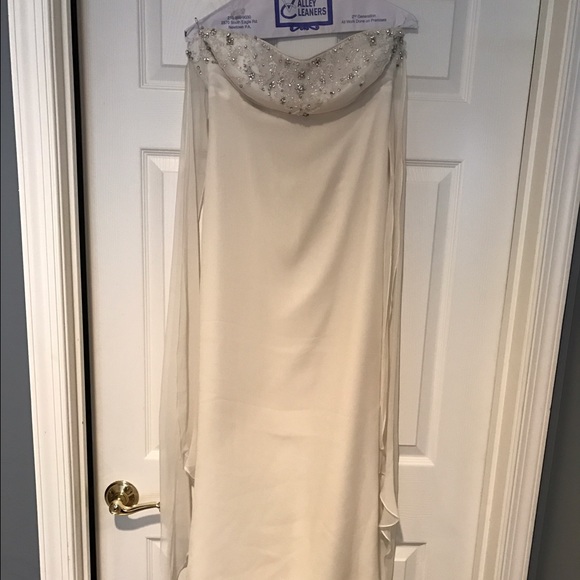 White dress. Sweetheart top
