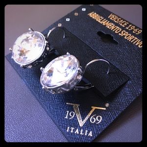 Versace 1969 Gorgeous silver Crystal earrings