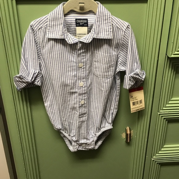 Boys or Girls button down collared striped shirt - Picture 1 of 3