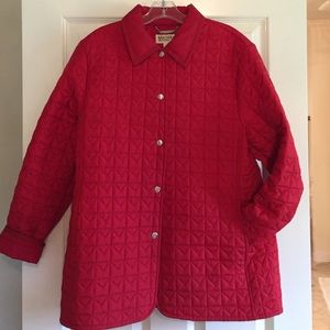 Michael Kors Red Quilted Coat