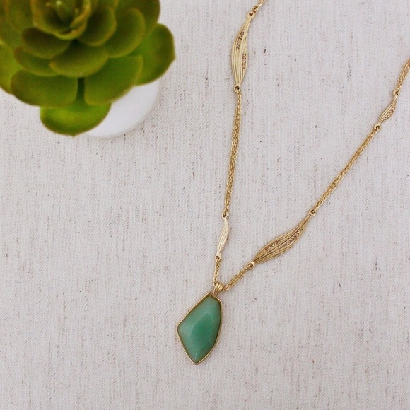 Aventurine Long Pendant Necklace
