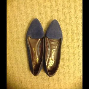 Report Signature navy blue suede flats.