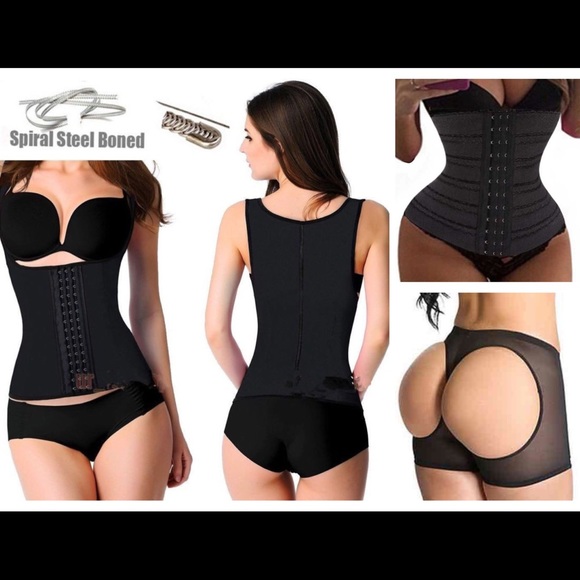 Latex Vest Waist Trainer And Butt Lifter Bundle