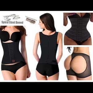Latex Vest Waist Trainer And Butt Lifter Bundle
