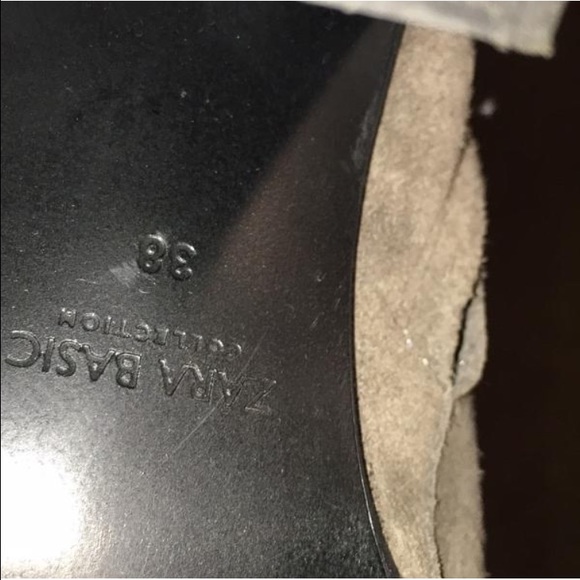 Zara Gray Suede Booties - Picture 4 of 4