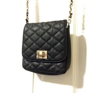 Aldo Quilted Crossbody Bag with Leopard Chain