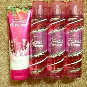 Bath and body works body cream with 3 sprays.