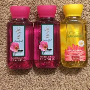 Travel size shower gel