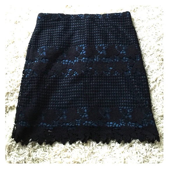 Loft Black Lace Skirt