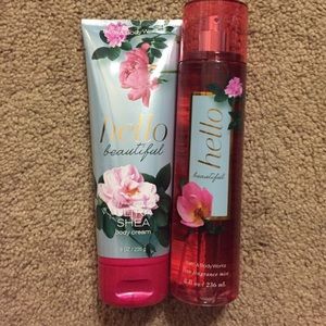 Bath and body works body cream and spray