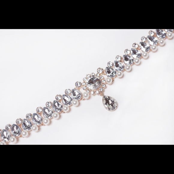 The Remy choker rhinestone gold - Picture 2 of 2