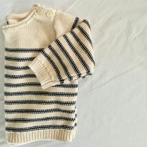 Rolled Neck Striped Sweater