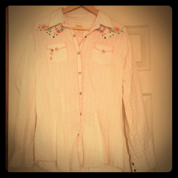 Twenty X brand white Western shirt