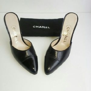 AUTHENTIC Chanel Black Mules