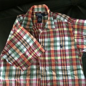 Polo short sleeve button down boys size 7 shirt