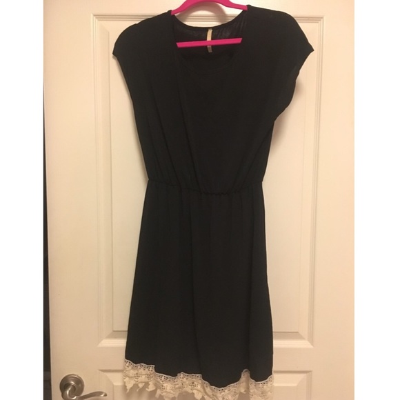 Black dress with lace bottom size large